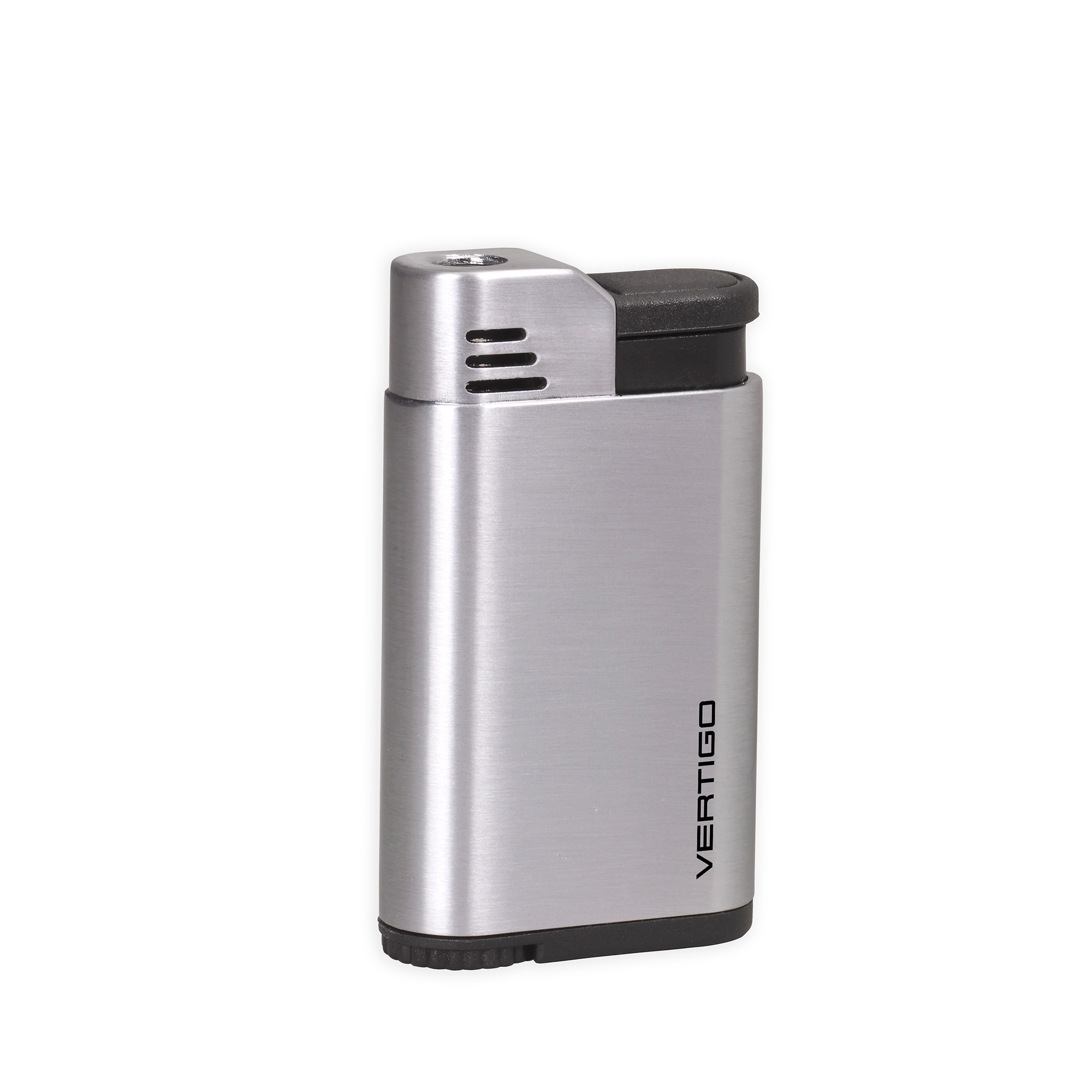Vertigo Sickle Double Flame Torch Lighter, Gunmetal, Built-in Guillotine Cutter, 64 Ring Gauge