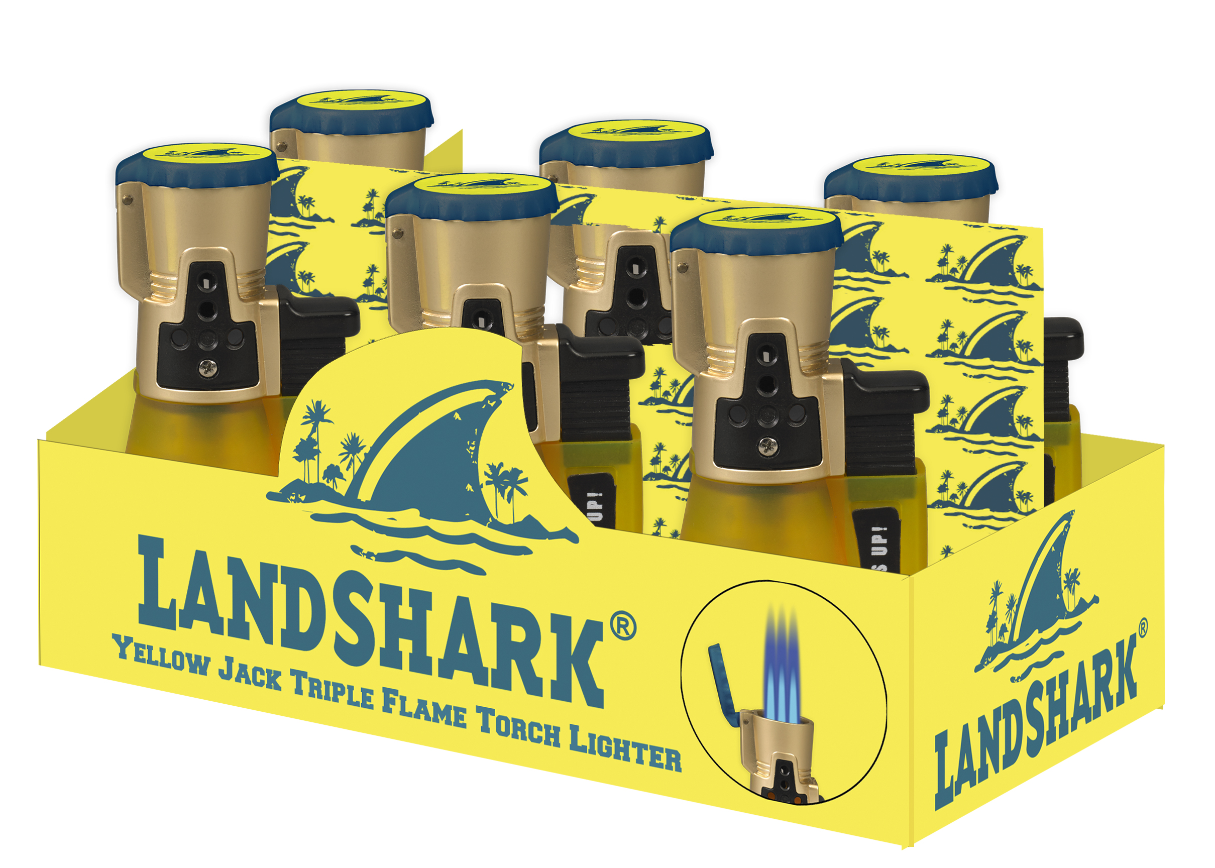 Yellow Jack Landshark Lighter Lotus Lighters
