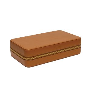 Zippered Leather Cigar Case